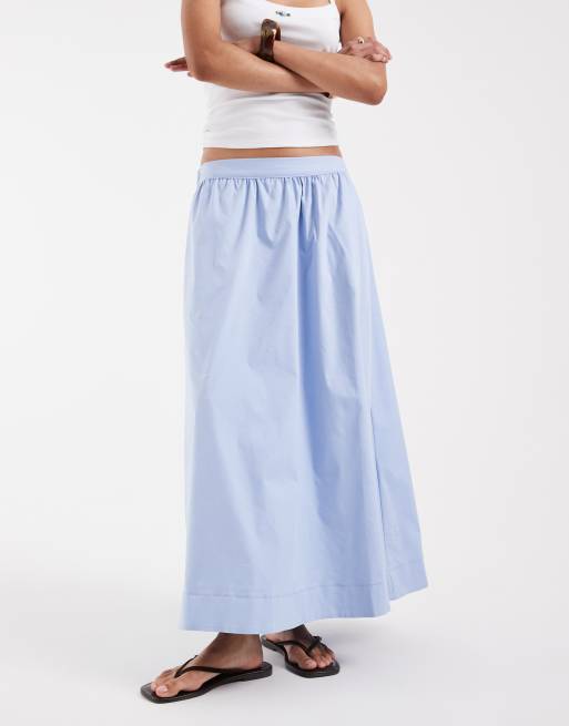 Vero Moda – Niebieska wciągana pełna spódnica midi, 2 z 5