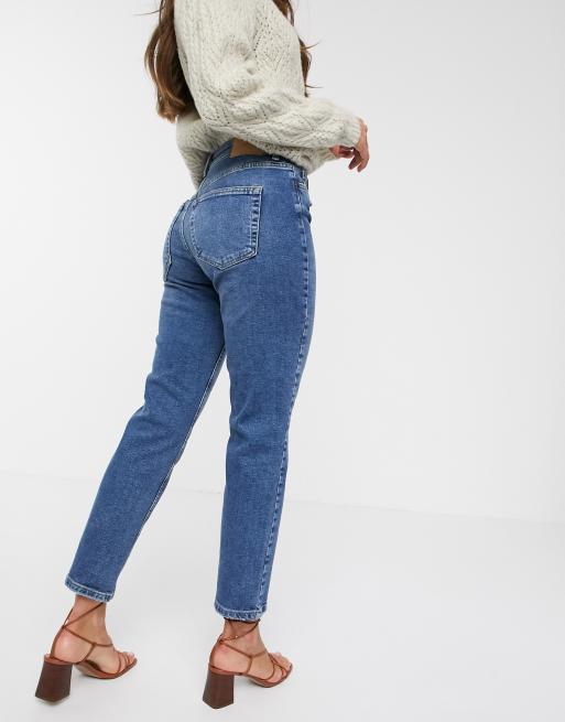 Vero Moda – Niebieskie bawełniane jeansy z prostymi nogawkami – MBLUE, 2 z 4