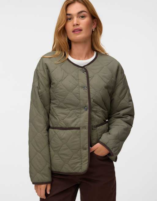 Vero Moda Olivia giacca trapuntata verde, 3 di 5