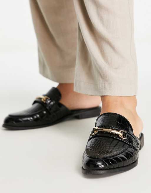 Womens open hot sale back loafers