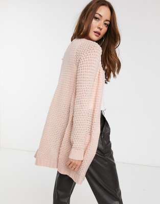 pastel pink cardigan