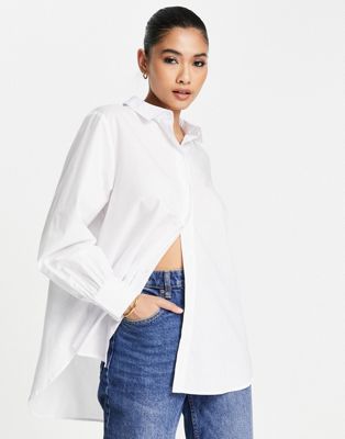Vero Moda oversized shirt in white - ASOS Price Checker