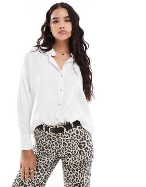 Vero Moda – Oversize-Hemdbluse in strahlendem Weiß - view 1