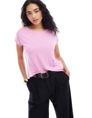 Vero Moda - Oversize-T-Shirt in Rosa-Lila