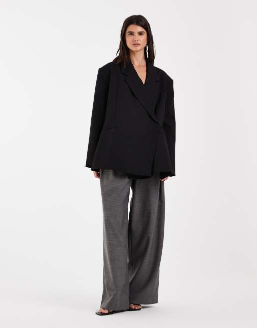Vero Moda Oversize-Wickelblazer in Schwarz, 2 von 4