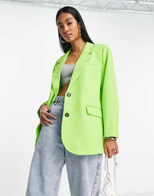 Green hot sale blazer asos