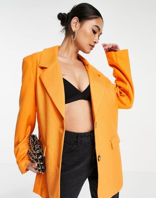 Vero Moda oversized blazer in orange - ASOS Price Checker
