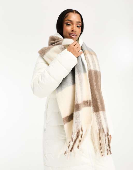 Oversized deals cream scarf