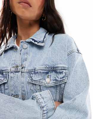 Vero Moda Oversized Denim Jacket In Blue