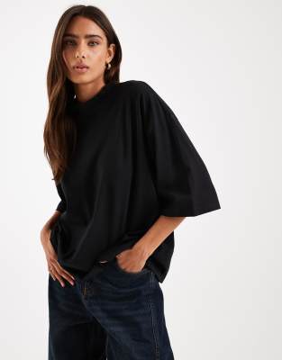 Vero Moda Oversized Drop Shoulder T-shirt In Black