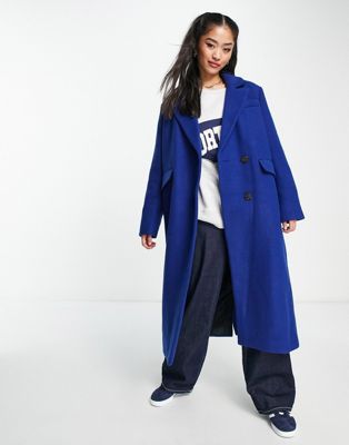Vero Moda oversized formal coat in cobalt
