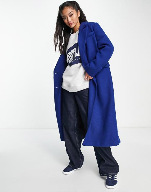 Vero Moda oversized formal coat in cobalt