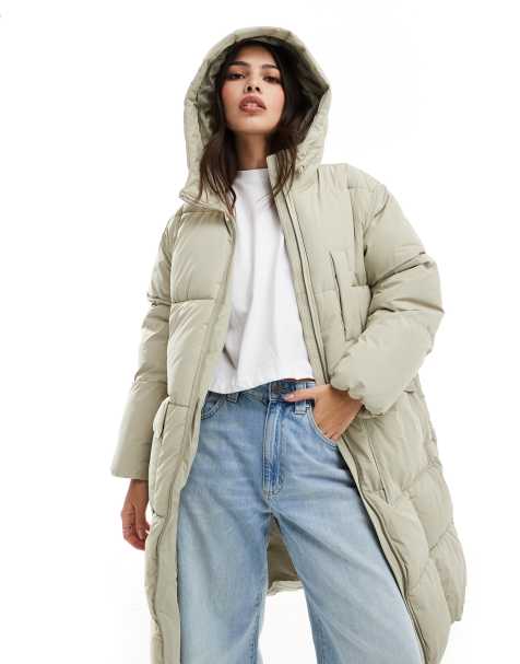 Vero Moda - Oversized gewatteerde jas met lange pasvorm in stone - view 1