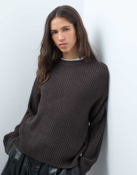 Vero Moda oversized knitted jumper in chocolate brown - view 1