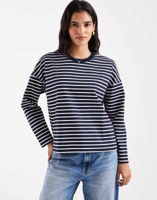 Vero Moda Oversized Long Sleeve T-shirt In Black