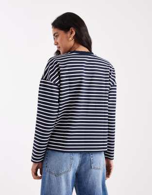 Vero Moda Oversized Long Sleeve T-shirt In Black