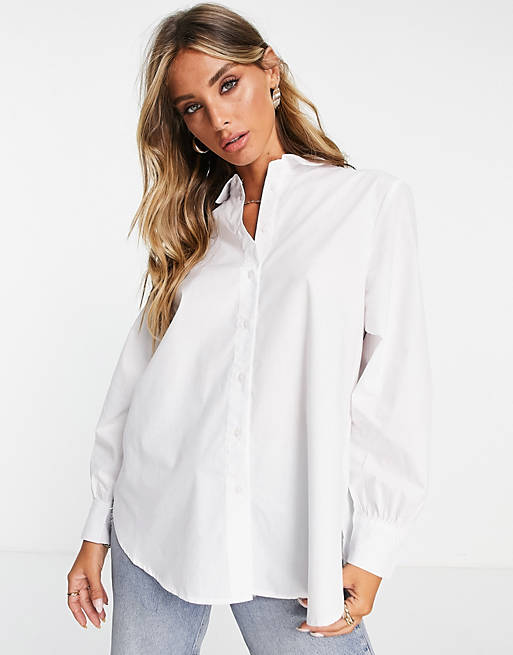 Vero Moda oversized shirt in white