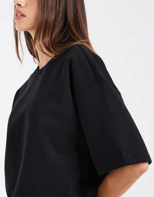 Vero Moda Oversized Sweat T-shirt In Black