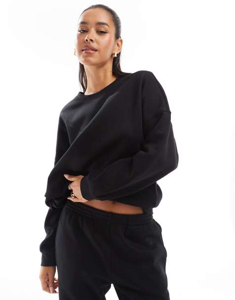 Vero Moda oversized sweatshirt co-ord in black