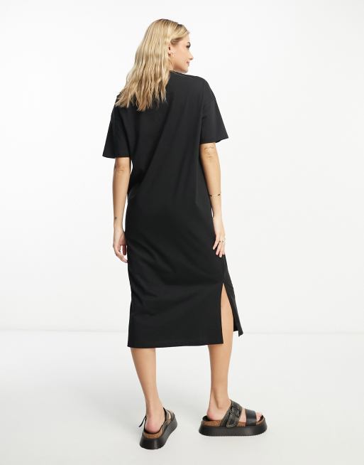 grænse lække Klage Vero Moda oversized T-shirt dress in black | ASOS