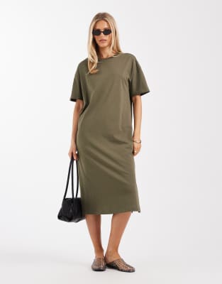 Vero Moda Oversized T-shirt Dress In Green