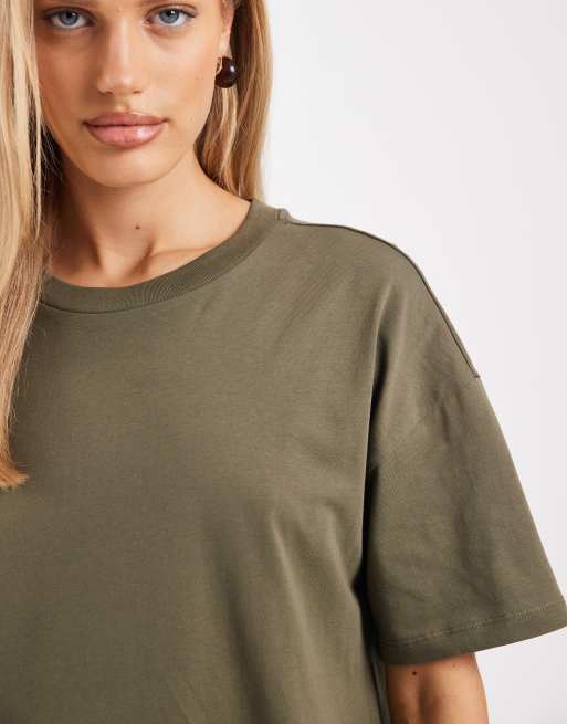 Vero Moda oversized T-shirt dress in kalamata green, 3 of 4