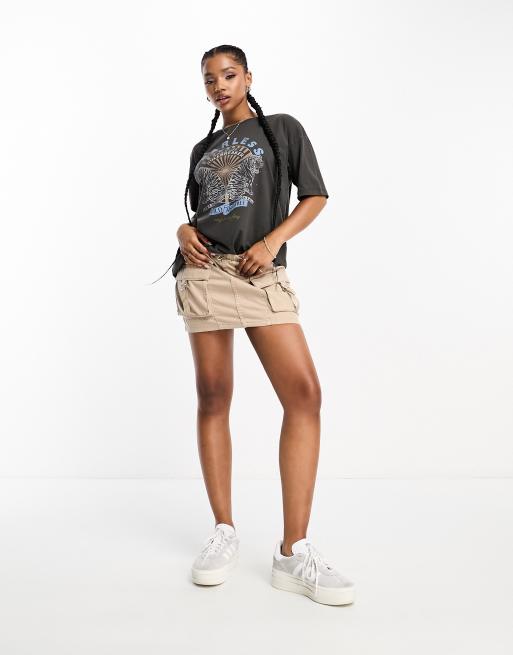 Vero Moda - Oversized T-shirt met grafische print in zwart met wassing, 5 van 5