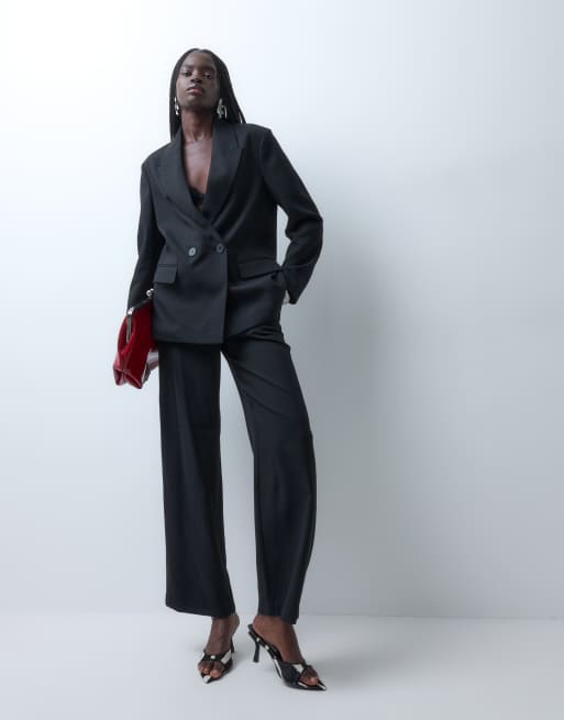 Vero Moda oversized tailored blazer co-ord in black, 2 of 4