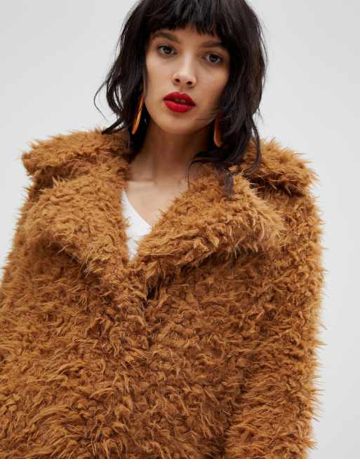 Vero moda clearance oversized teddy jacket