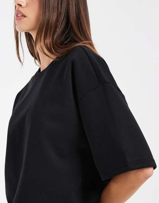 Vero Moda oversize’owy T-shirt dresowy jako część zestawu w czerni, 2 z 4