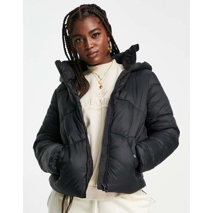 Vero moda cropped store hooded padded jacket