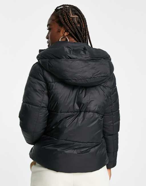 Vero Moda padded jacket with hood in black