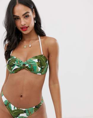 palm print bikini top