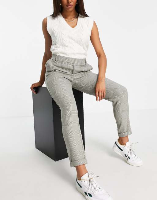 Pantalon cigarette gris femme new arrivals