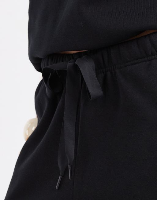 Vero Moda - Pantalon de jogging ample d'ensemble avec liens noués à la taille - Noir, 5 de 5