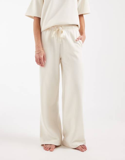 Vero Moda - Pantalon de jogging ample d'ensemble noué à la taille - Crème, 5 de 5