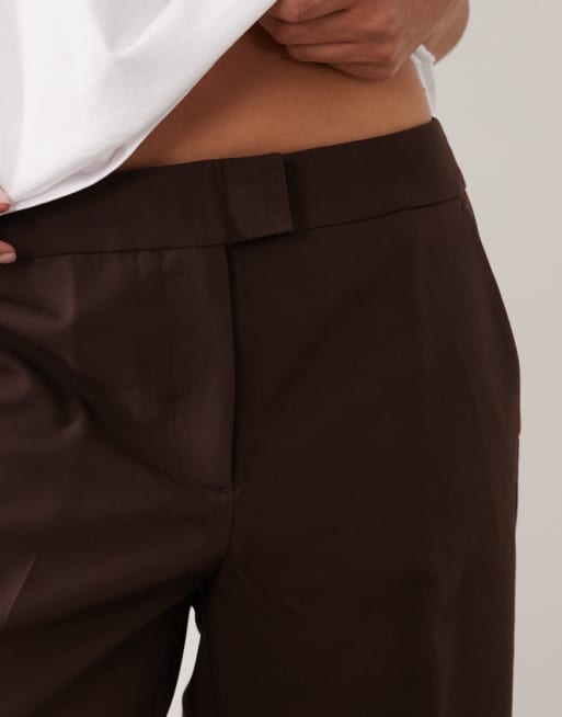 Vero Moda pantalon de tailleur à jambe large en ensemble coordonné marron chocolat, 4 de 5