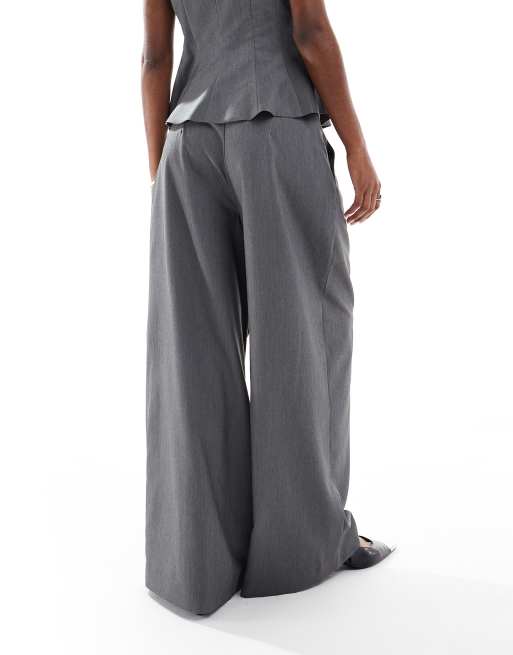 Vero Moda - Pantalon d'ensemble ample et ajusté - Gris chiné, 5 de 5