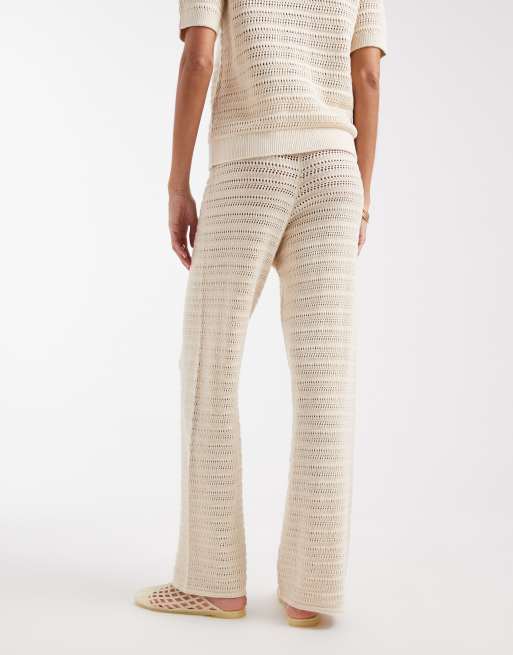 Vero Moda - Pantalon d'ensemble large en maille - Bouleau, 3 de 5