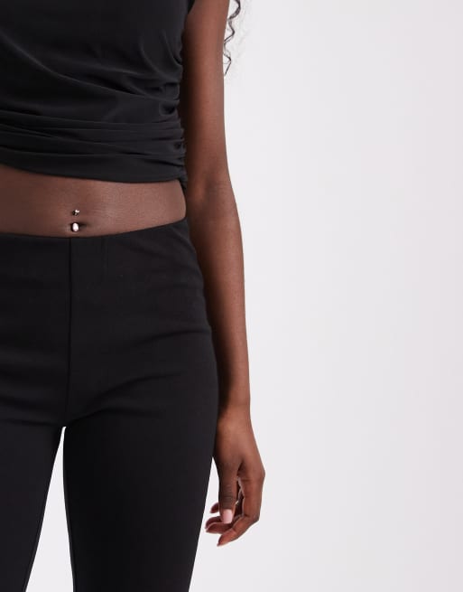 Vero Moda pantalon évasé taille mi-haute noir, 4 de 5