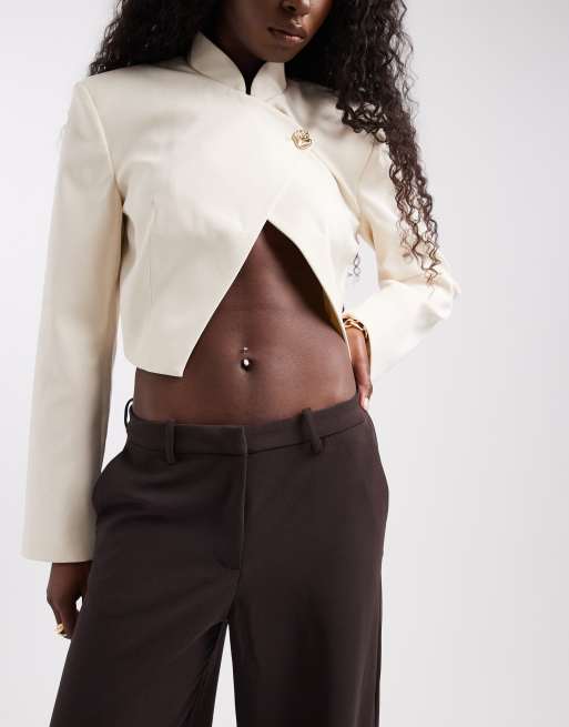 Vero Moda pantalon large ajusté couleur chocolat, 4 de 5