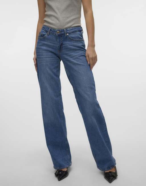 Vero Moda - Pantalon large - Bleu moyen, 2 de 5