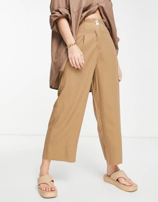 Pantalon discount large camel