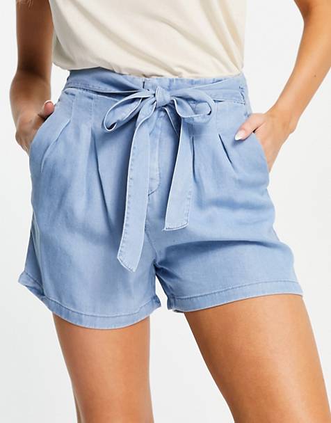 Donna Vestiti Pantaloncini e pantaloni corti Pantaloncini al ginocchio Pinocchietto cotone elasticizzato blu 