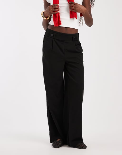 Vero Moda - pantalones de pernera ancha negros con detalle de botones, 2 de 5
