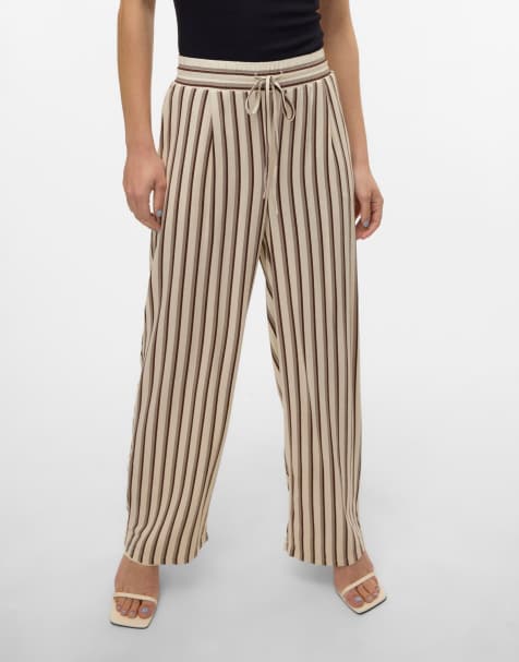 Vero Moda - Pantaloni a fondo ampio color betulla - view 1