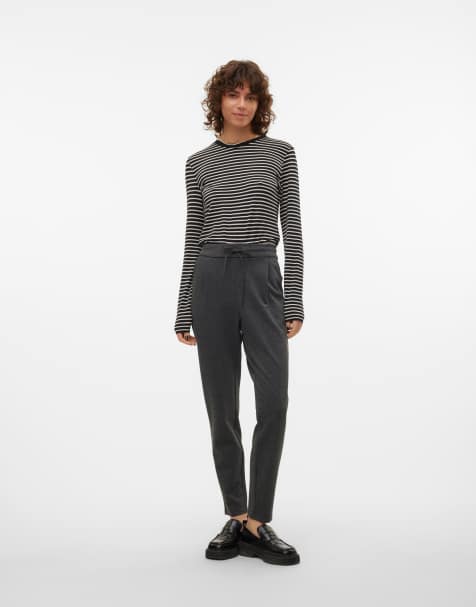 Vero Moda - Pantaloni grigio scuro mélange - view 1