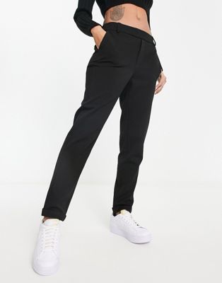 Vero Moda straight leg trouser in black  - ASOS Price Checker