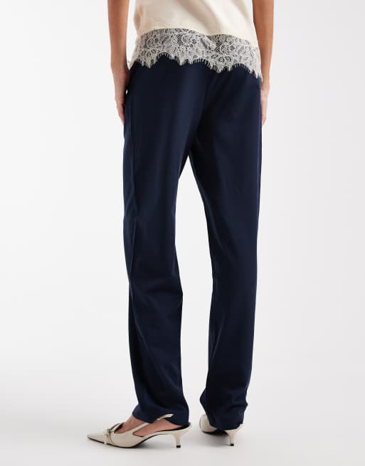 Vero Moda - Pantaloni sartoriali blu navy dritti in coordinato, 5 di 5