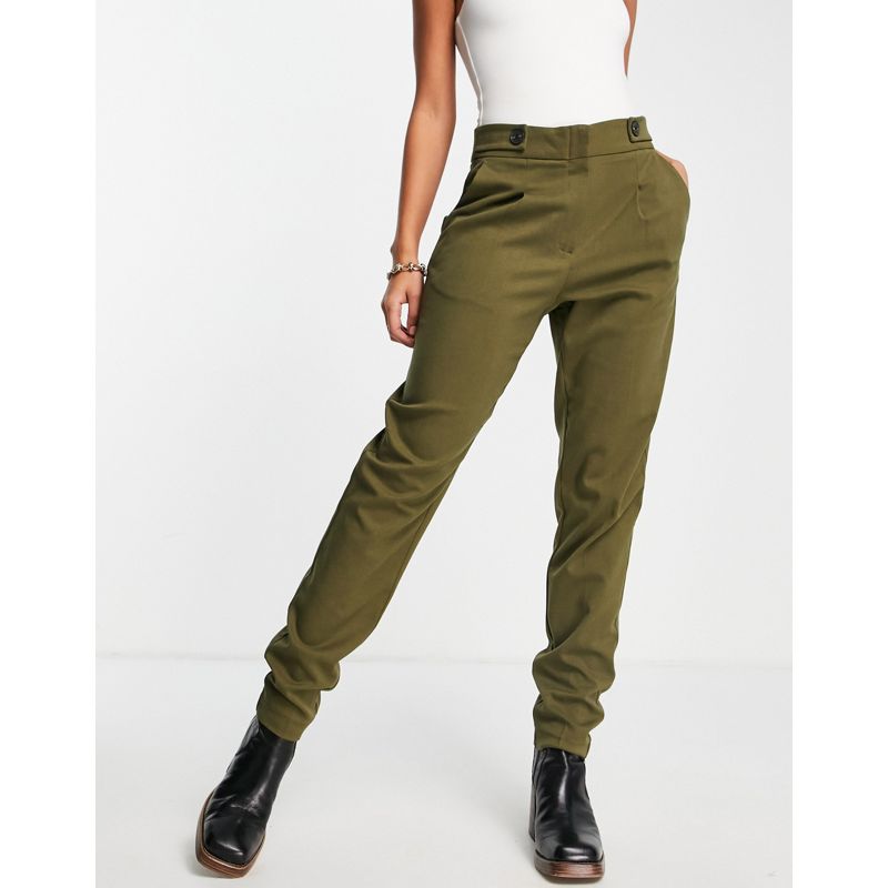 6SIWH Coordinati Vero Moda - Pantaloni sartoriali color kaki in coordinato